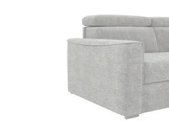 Sofá de canto reversível conversível abertura rápida em tecido cinza claro - Cama 140 cm VIZIR