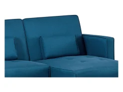 Sofá de canto reversível e conversível azul pato GRACE Escandinavo Moderno