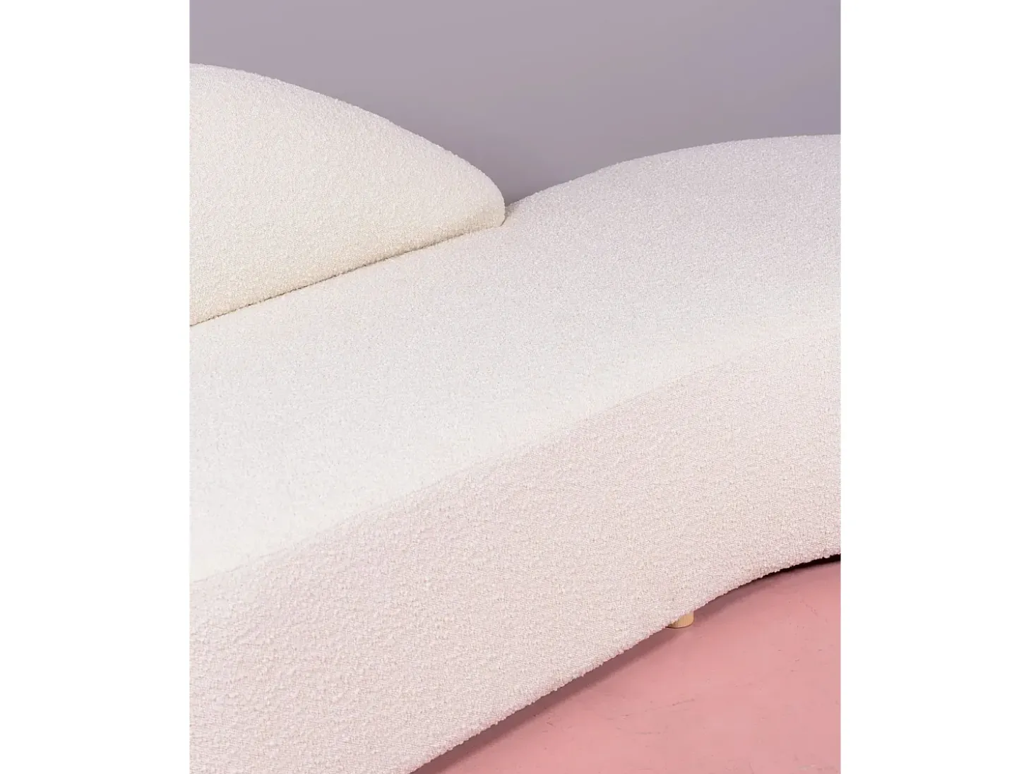 Sofá de design em tecido bouclé - Mozart - Branco