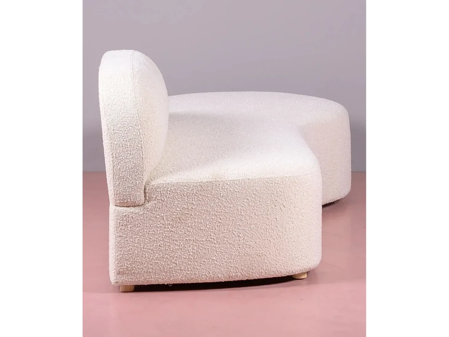 Sofá de design em tecido bouclé - Mozart - Branco
