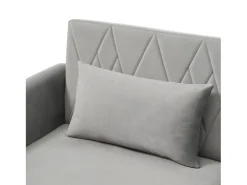 Sofá de dois lugares 180x75x82 cm - Encosto ajustável - Veludo - Cinza