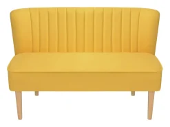 Sofá de tecido 117x55,5x77 cm amarelo PT266699