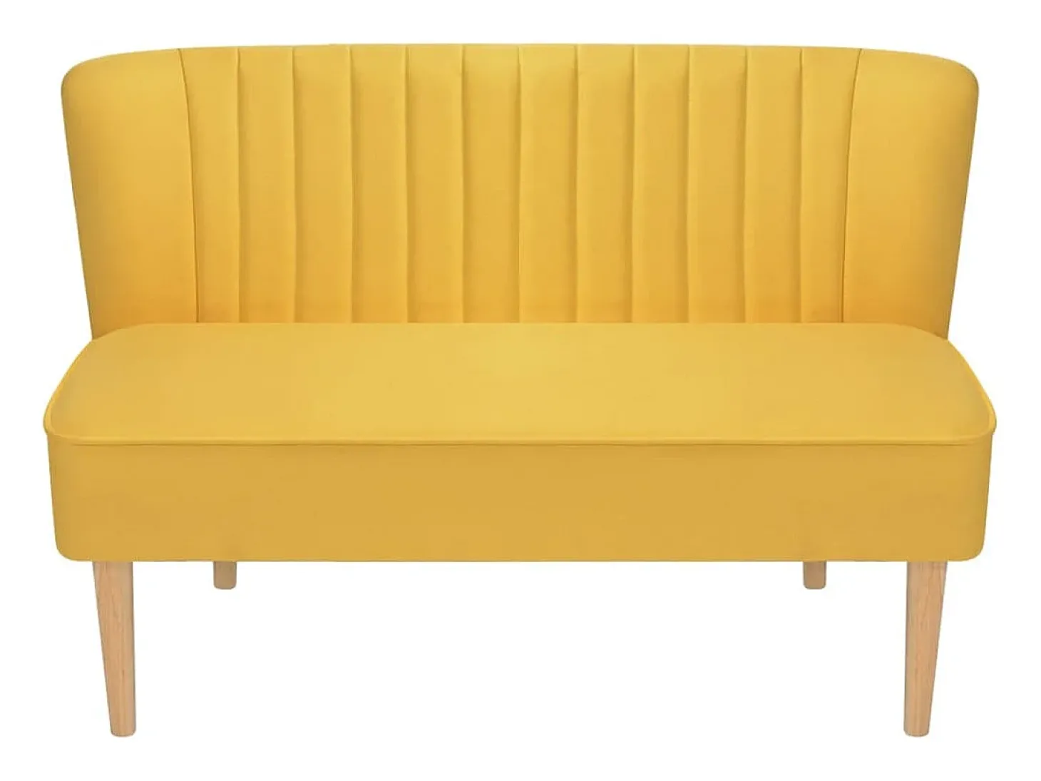Sofá de tecido 117x55,5x77 cm amarelo PT266699
