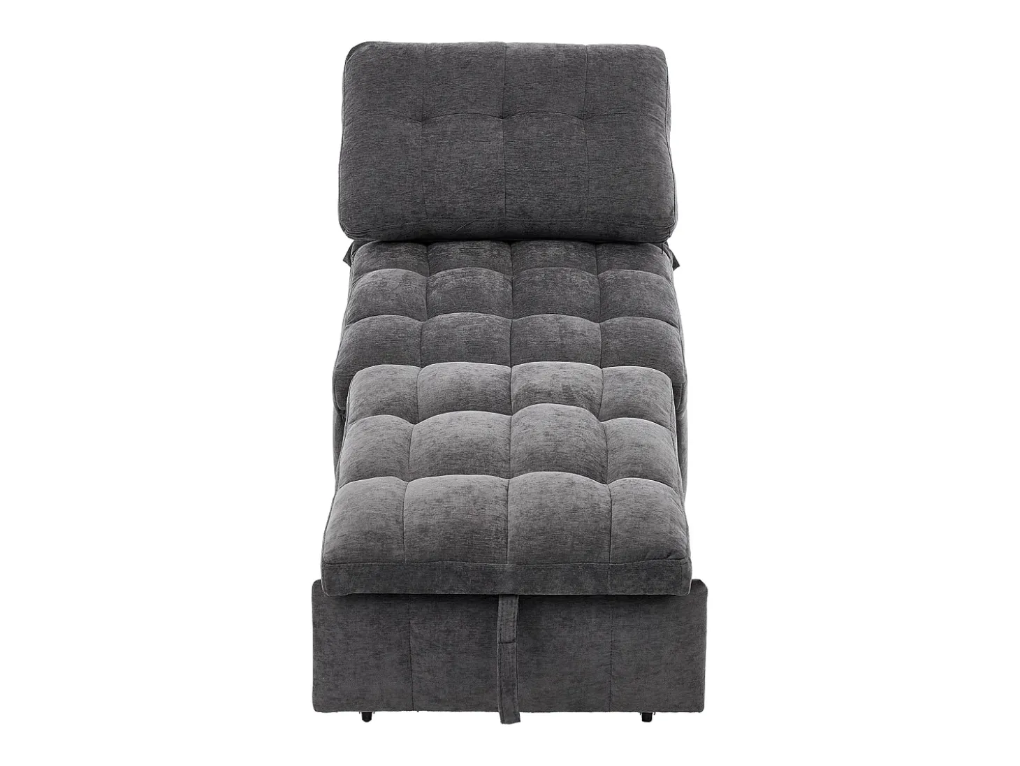 Sofá de um lugar - 68x95x76 cm - encosto ajustável - profundidade do assento ajustável - cinza