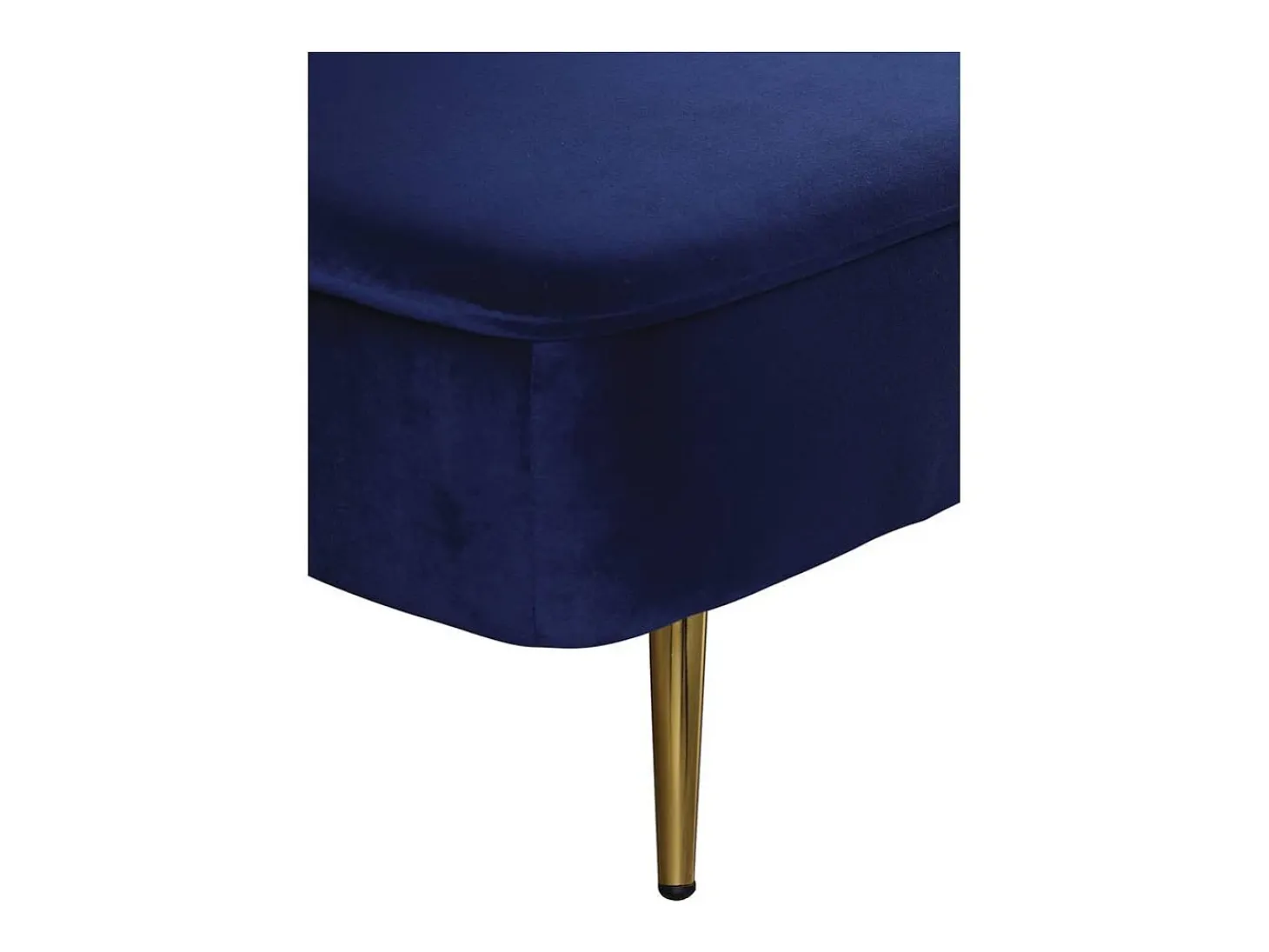 Sofá de veludo Clic Clac "James" - 180 x 83 x 75 cm - 3 lugares - Azul escuro