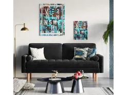 Sofá de veludo preto de 2 - sofá, sofá moderno da sala de estar, com apoios de braços cônicos e pés, uma parte de baixo - 148,5x78x85cm