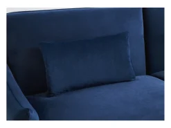 Sofá design conversível de 3 lugares em veludo azul BETTY