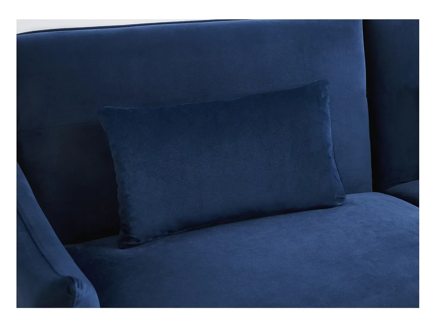 Sofá design conversível de 3 lugares em veludo azul BETTY