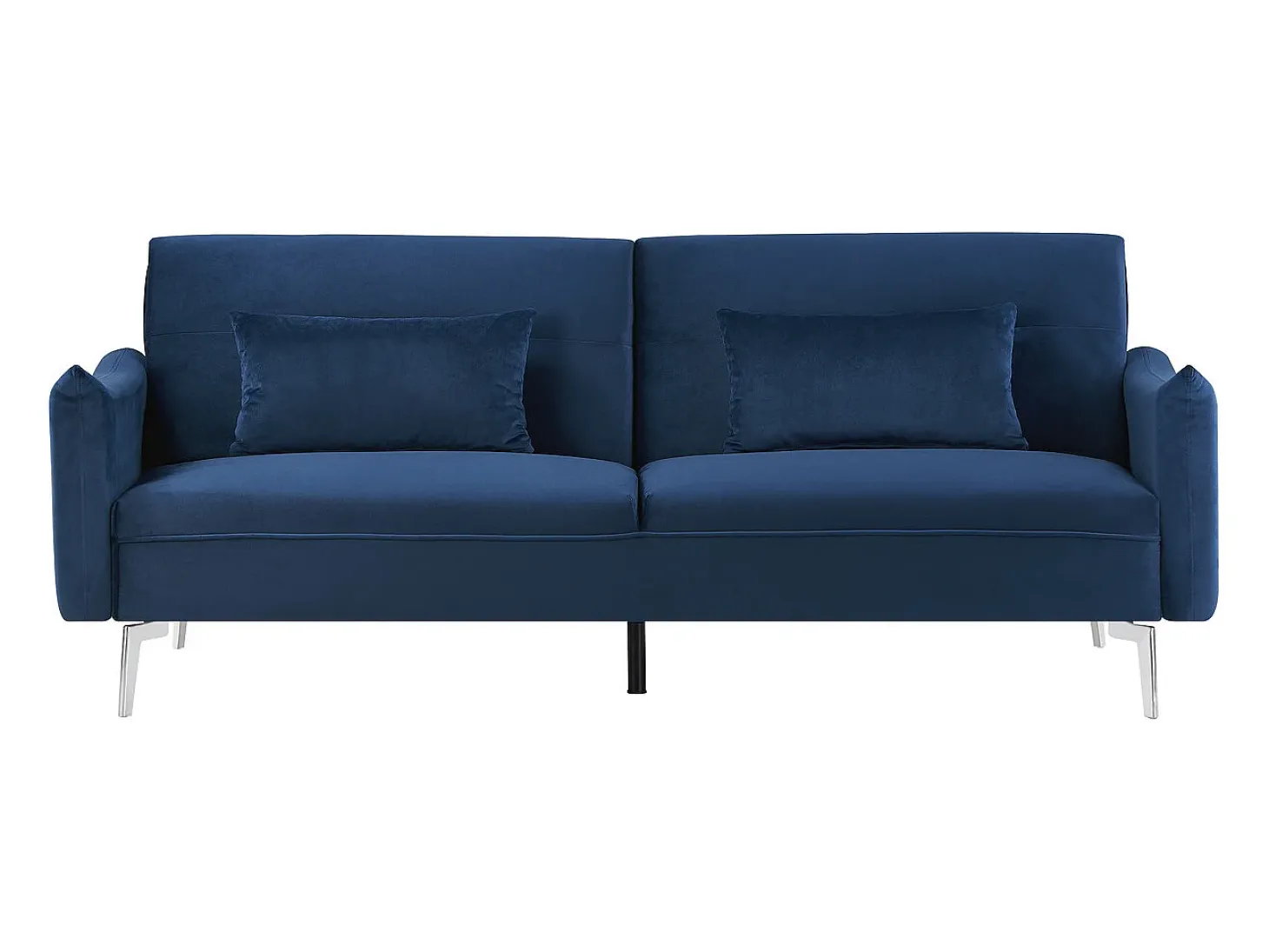 Sofá design conversível de 3 lugares em veludo azul BETTY