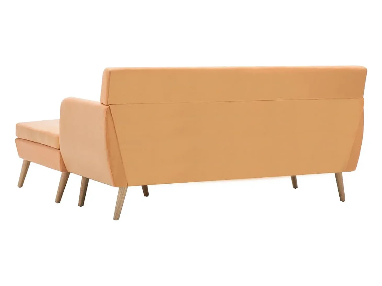 Sofá em tecido c/ forma de L 171,5x138x81,5 cm laranja