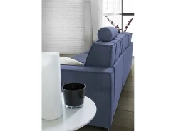 Sofá fixo Dgozz, Sofá grande de 2 lugares, 100% Fabricado na Itália, Sofá da sala em tecido, com braços padrão, 200x95h90 cm, Azul