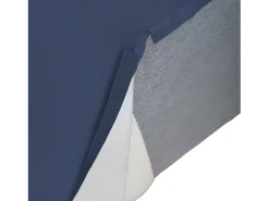 Sofá fixo Dlongh, sofá modular linear de 2 lugares, 100% Fabricado na Itália, Sofá moderno para sala em tecido, 220x95h70 cm, Azul