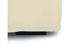 Sofá fixo Dlorenz, sofá modular de 2 lugares com península direita, 100% Fabricado na Itália, Sofá de tecido moderno, 220x170h70 cm, Bege