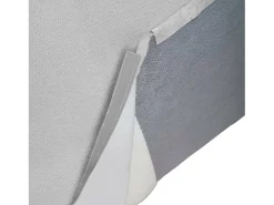 Sofá fixo Dmelucc, sofá modular linear de 3 lugares, 100% Fabricado na Itália, Sofá moderno para sala em tecido, 260x95h70 cm, Cinza