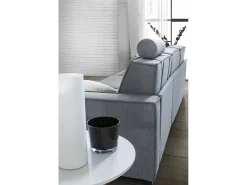 Sofá fixo Dmene, Sofá grande de 2 lugares, 100% Fabricado na Itália, Sofá da sala em tecido, com braços finos, 180x95h90 cm, Cinza