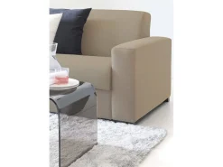 Sofá fixo Dpalett, sofá de 2 lugares, 100% Fabricado na Itália, Sofá da sala em tecido acolchoado, com braços padrão, 180x95h90 cm, Bege