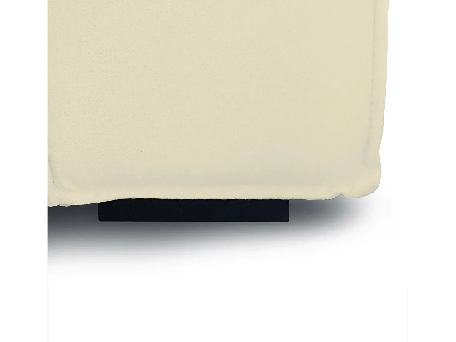 Sofá fixo Patrizia, sofá modular de 2 lugares com península direita, 100% Fabricado na Itália, Sofá de tecido moderno, 220x170h70 cm, Bege