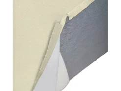 Sofá fixo Simona, sofá modular linear de 3 lugares, 100% Fabricado na Itália, Sofá moderno para sala em tecido, 260x95h70 cm, Bege