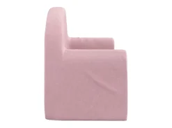 Sofá infantil de 2 lugares pelúcia macia rosa PT994949
