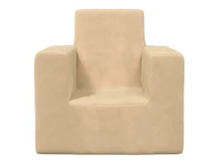 Sofá infantil pelúcia macia cor creme PT241682