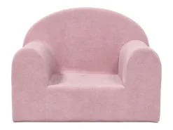 Sofá infantil pelúcia macia rosa PT341194