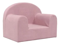 Sofá infantil pelúcia macia rosa PT341194