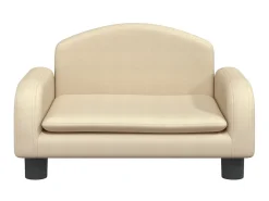 Sofá infantil 50x40x30 cm tecido cor creme PT436457