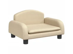 Sofá infantil 50x40x30 cm tecido cor creme PT436457