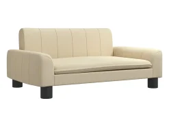 Sofá infantil 70x45x30 cm tecido cor creme PT405833