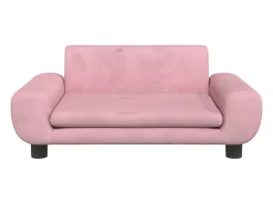 Sofá infantil 70x45x33 cm veludo rosa PT689266