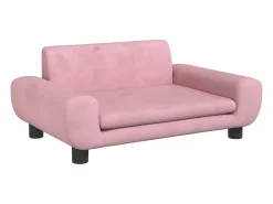 Sofá infantil 70x45x33 cm veludo rosa PT689266