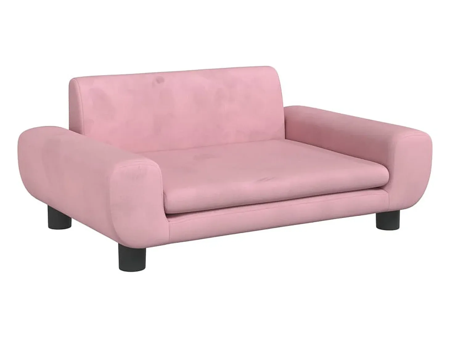 Sofá infantil 70x45x33 cm veludo rosa PT689266