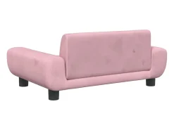 Sofá infantil 70x45x33 cm veludo rosa PT689266