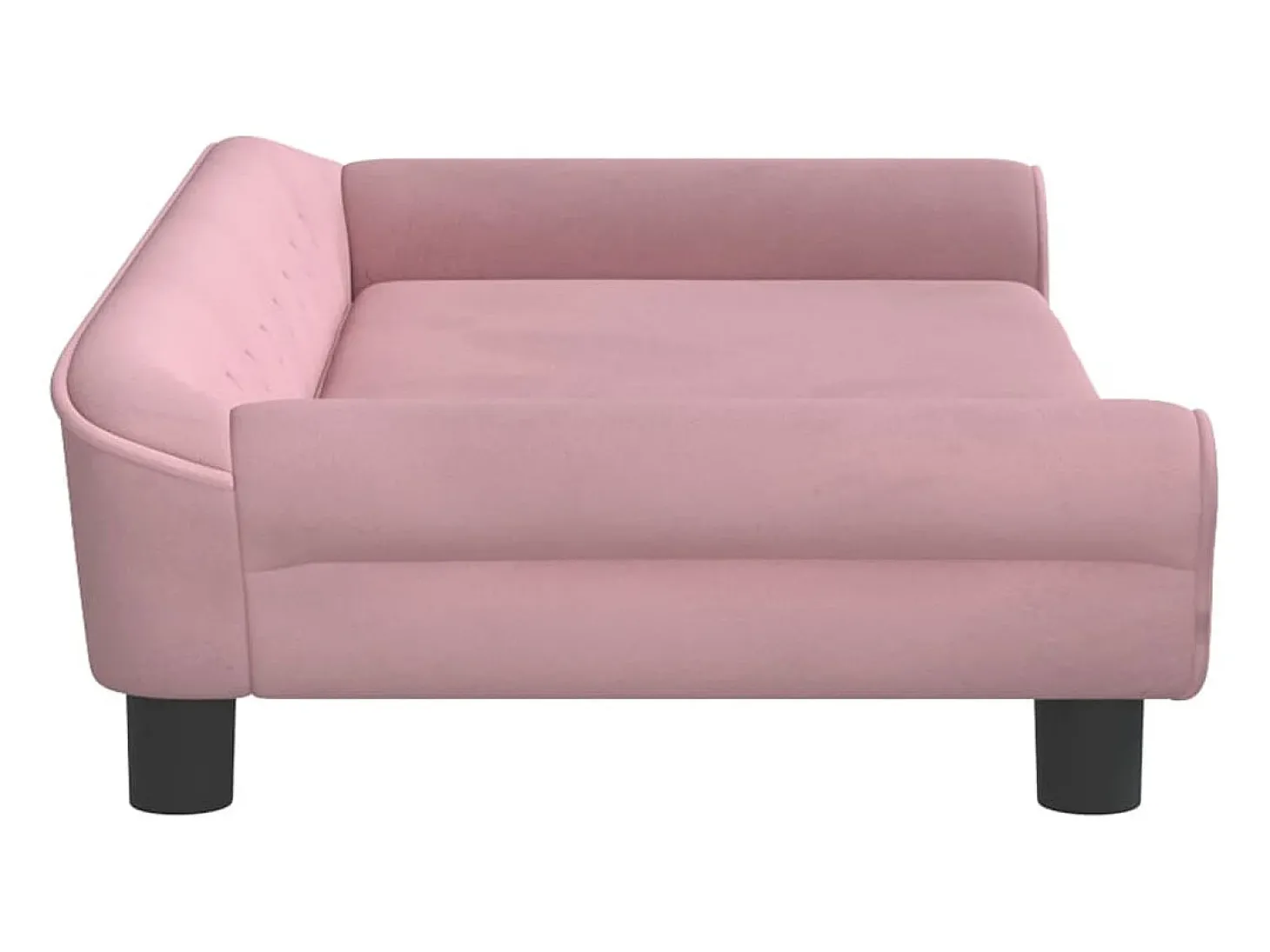Sofá infantil 100x50x26 cm veludo rosa PT456637