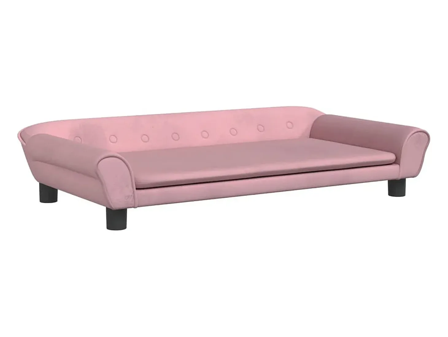 Sofá infantil 100x50x26 cm veludo rosa PT456637