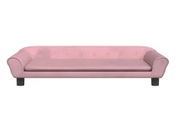 Sofá infantil 100x50x26 cm veludo rosa PT456637