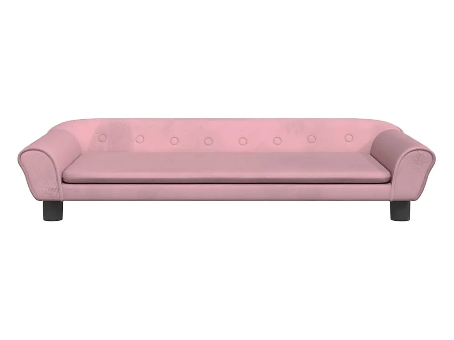 Sofá infantil 100x50x26 cm veludo rosa PT456637