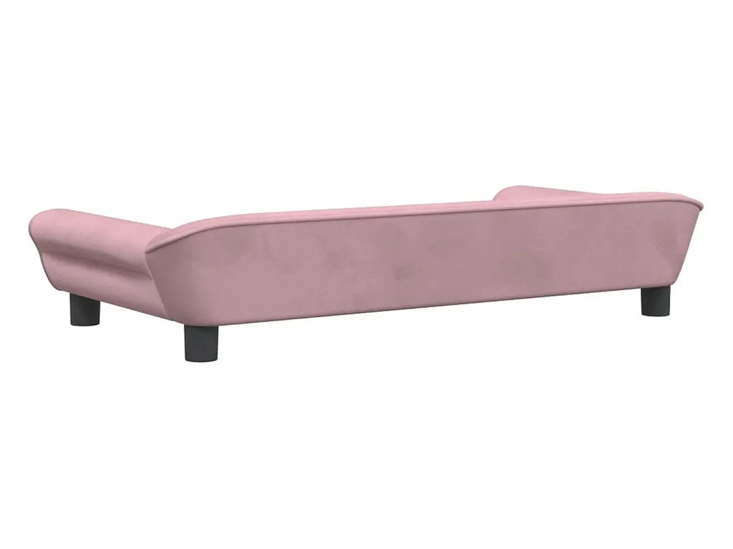 Sofá infantil 100x50x26 cm veludo rosa PT456637