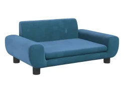 Sofá infantil 70x45x33 cm veludo azul PT511217