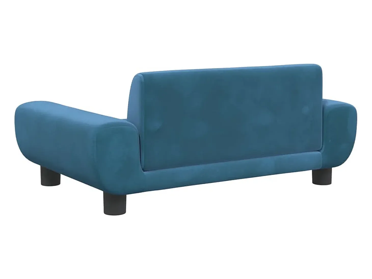 Sofá infantil 70x45x33 cm veludo azul PT511217