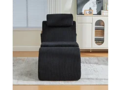 Sofá moderno com design único e ergonômico - 160 x 66 x 90 cm - com almofada de assento removível - veludo - preto