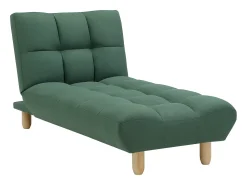 Sofá modular convertível em tecido verde ESTEBAN