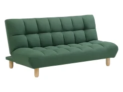 Sofá modular convertível em tecido verde ESTEBAN