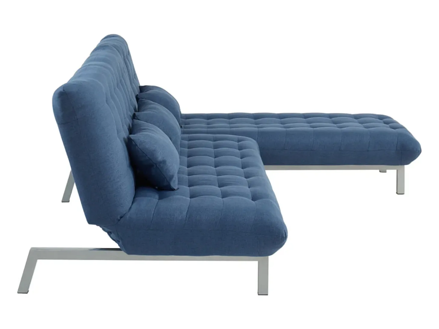 Sofá modular convertível em tecido azul - HORNET