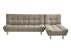 Sofá modular convertível ESTEBAN em tecido taupe