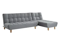Sofá modular convertível ESTEBAN em tecido cinza
