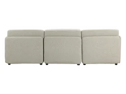 Sofá modular MIA de 3 lugares em tecido bege