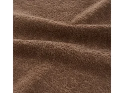 Sofá panorâmico modular 5 lugares - de tecido Chenille marrom - com 6 almofadas - 263x171x66cm
