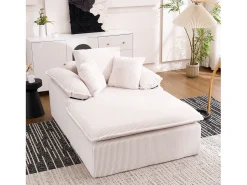 Sofá reclinável de 1 lugar - Poltrona em bombazine - Não necessita de montagem - Branco