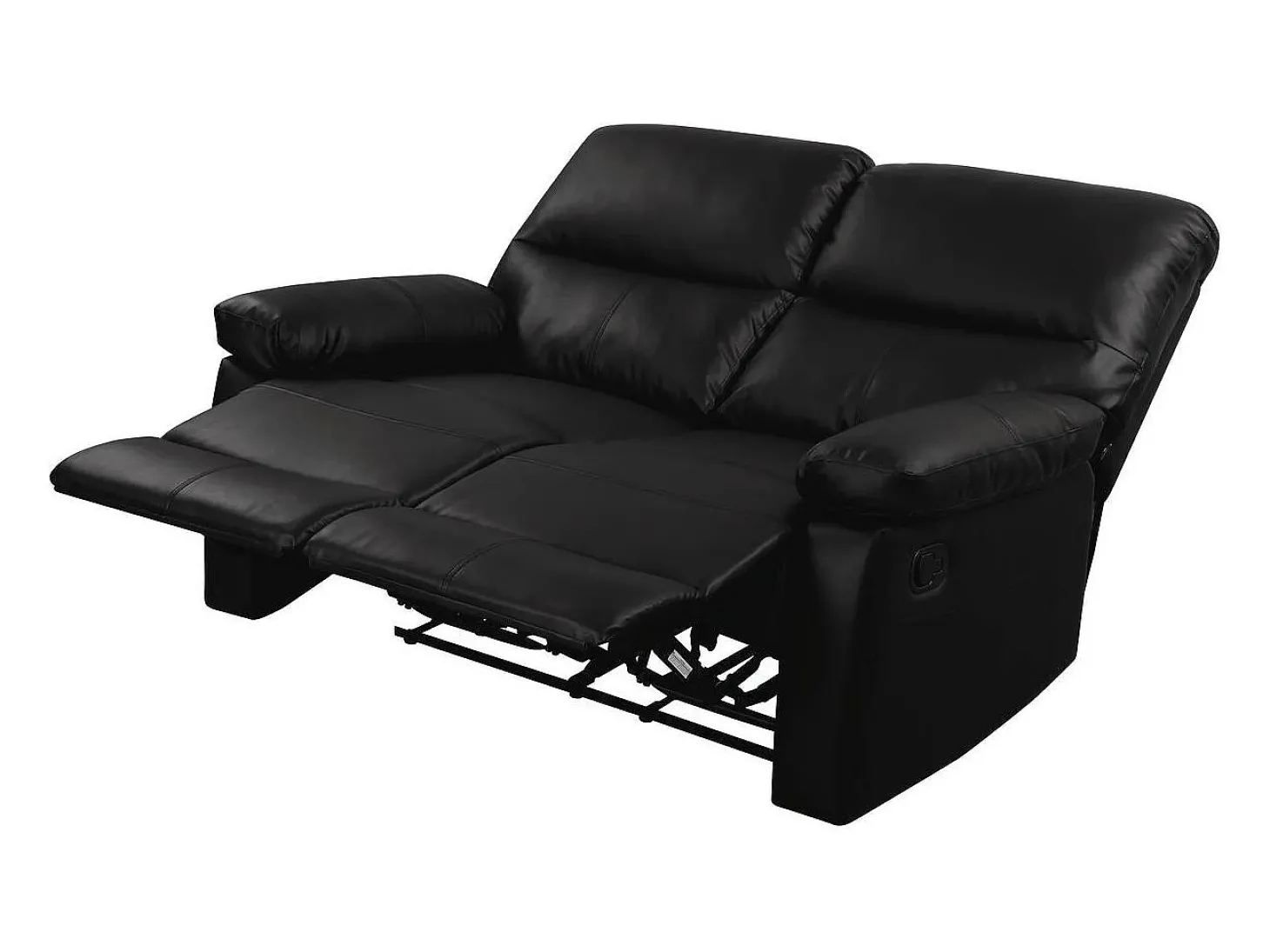 Sofá relaxante "Lincoln" - 147 x 89 x 103 cm - 2 lugares - Preto